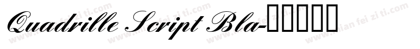 Quadrille Script Bla字体转换